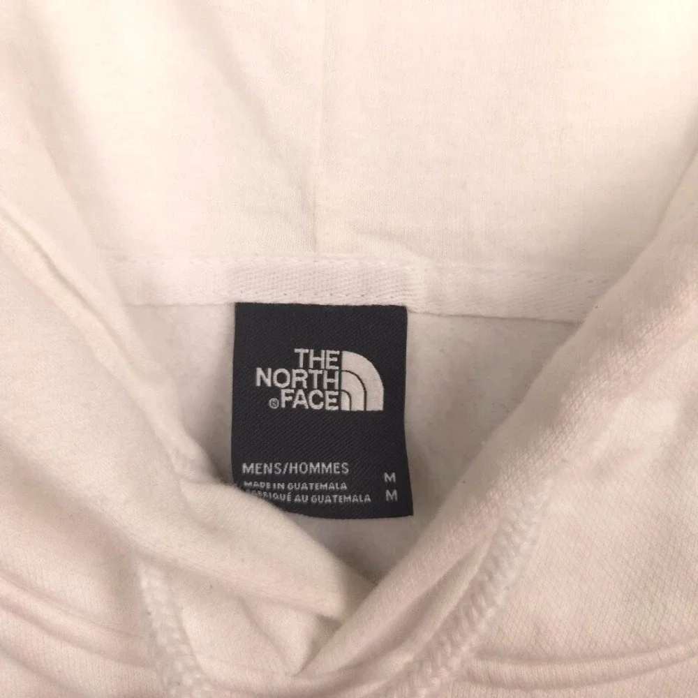The North Face Hoodie Mens M White Fleece Pullover Back Logo Graphic